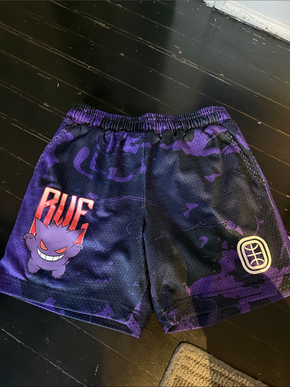 OVERTIME POKÉMON  Purple Gengar Graphic Mesh Athletic Shorts